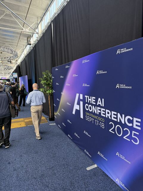 Entrance banner of The AI Conference 2025, San Francisco, September 17–18