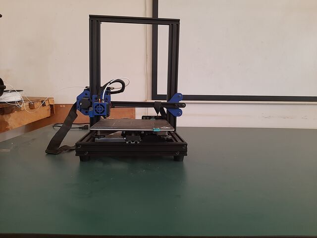 Printer during calibration in the workshop