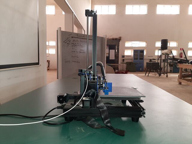 Printer detail during workshop testing